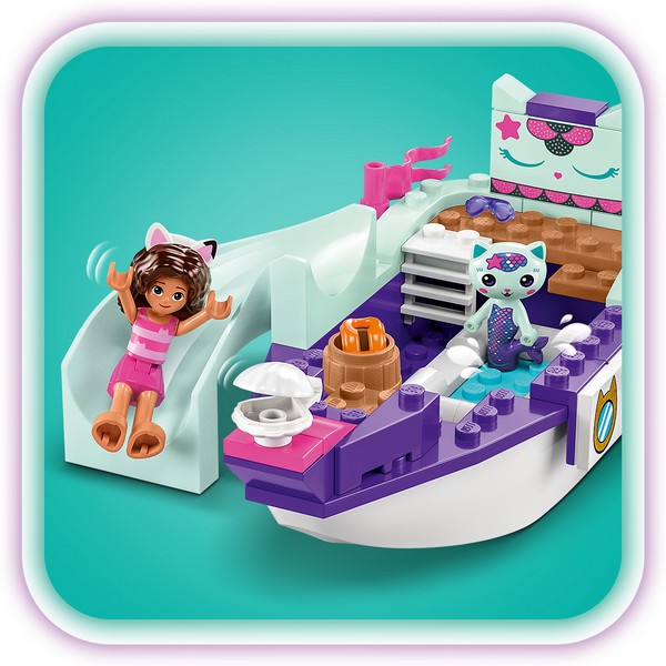 LEGO Gabby's Dollhouse 10786 Gabi és Szirénke hajója és szépségszalonja