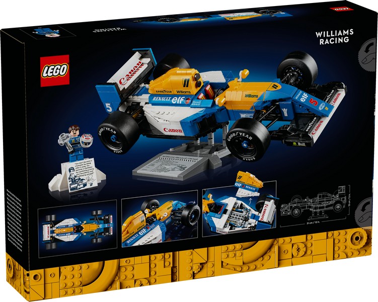 LEGO Icons 10353 Williams Racing Fw14B és Nigel Mansell