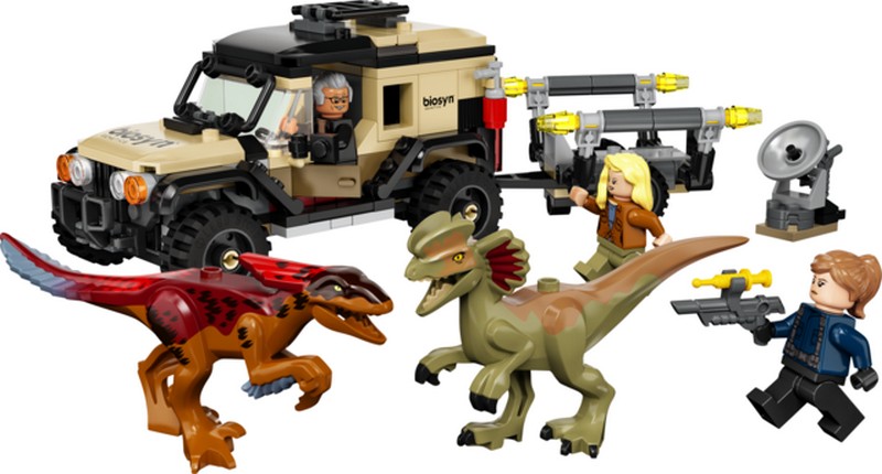 LEGO Jurassic World 76951 Pyroraptor és Dilophosaurus szállítás