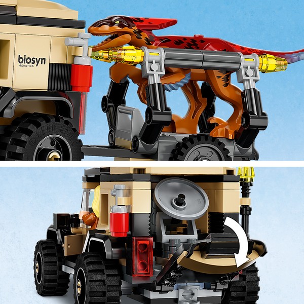 LEGO Jurassic World 76951 Pyroraptor és Dilophosaurus szállítás