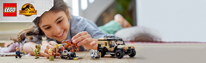 LEGO Jurassic World 76951 Pyroraptor és Dilophosaurus szállítás