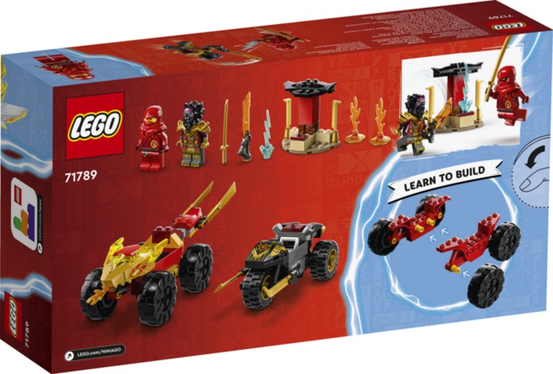 LEGO Ninjago 71789 Kai és Ras autós és motoros csatája