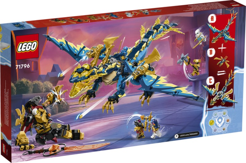 LEGO Ninjago 71796 Elemi sárkányok vs. A császárnő robotja