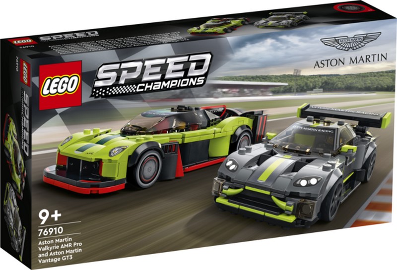 LEGO Speed Champions 76910 Aston Martin Valkyrie AMR Pro és Aston Martin Vantage GT3