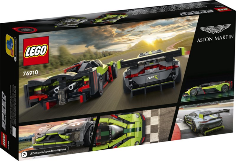 LEGO Speed Champions 76910 Aston Martin Valkyrie AMR Pro és Aston Martin Vantage GT3