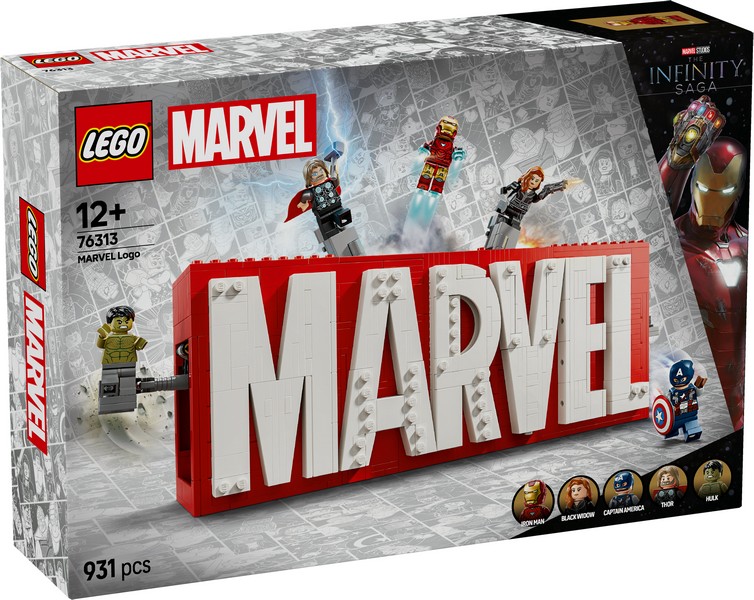 LEGO Super Heroes 76313 Marvel Logó És Minifigurák