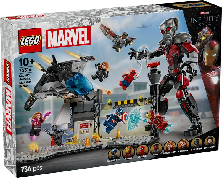 LEGO Super Heroes 76314 Amerika Kapitány: Polgárháború Csatajelenet