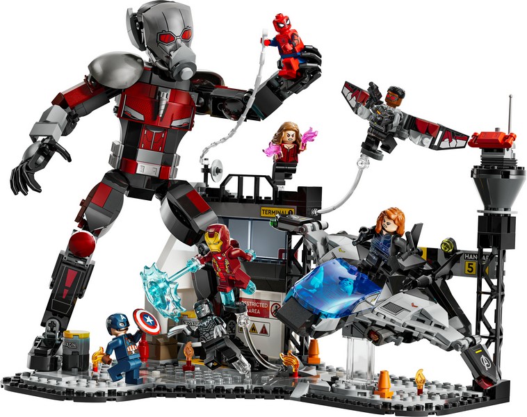 LEGO Super Heroes 76314 Amerika Kapitány: Polgárháború Csatajelenet