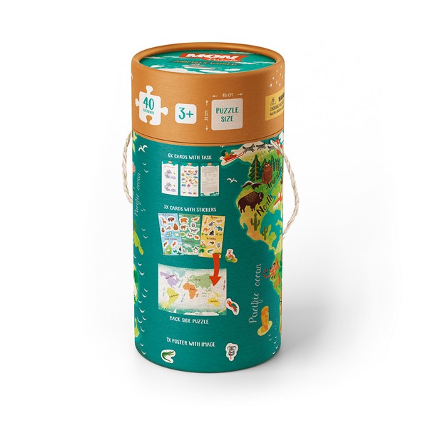 MON Puzzle 2 az 1-ben játék - A világ állatai