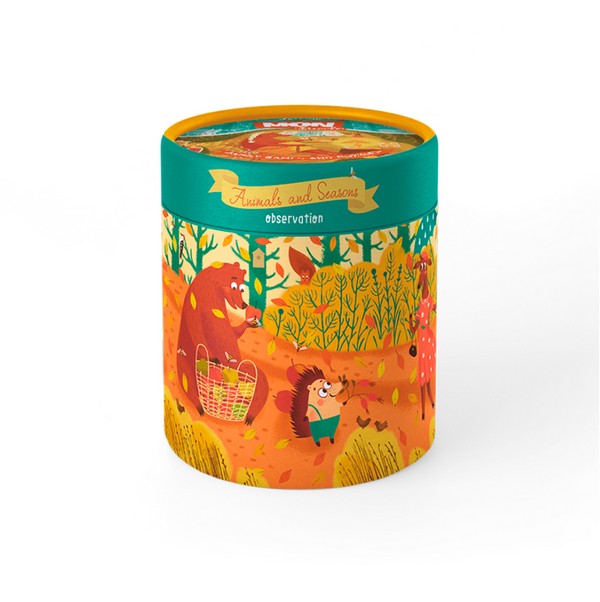 MON Puzzle 2 az 1-ben játék - Figyeld meg! Állatok és évszakok