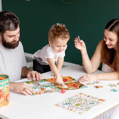 MON Puzzle 2 az 1-ben játék - Figyeld meg! Állatok és évszakok