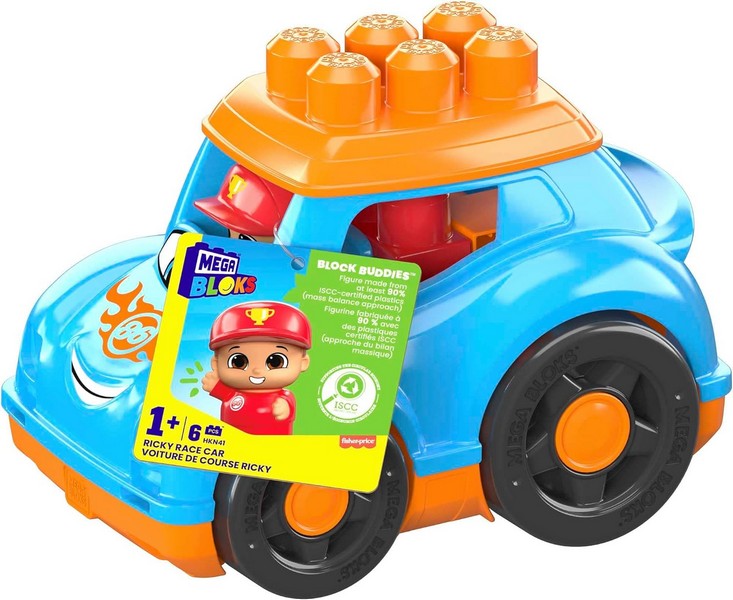 Mega Bloks Jármű Figurával - Ricky Versenyautó