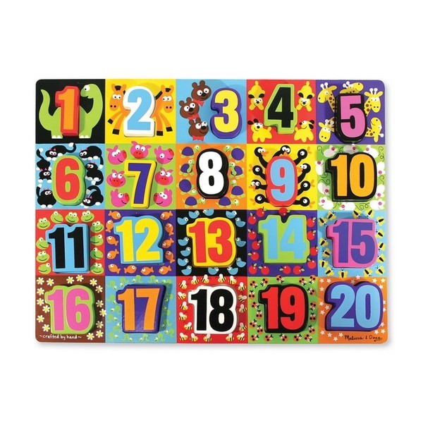 Melissa &amp; Doug Fa Óriás Puzzle - Számok