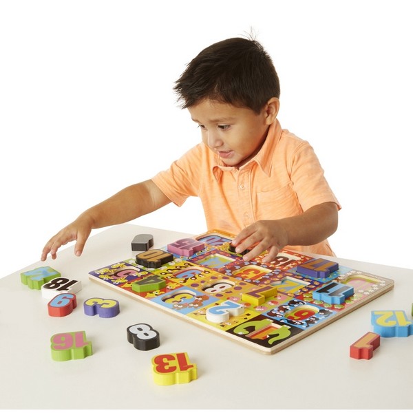 Melissa &amp; Doug Fa Óriás Puzzle - Számok