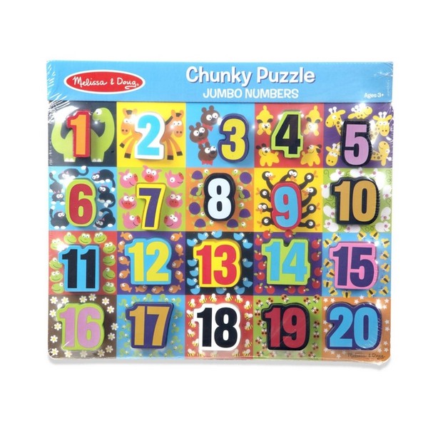 Melissa &amp; Doug Fa Óriás Puzzle - Számok