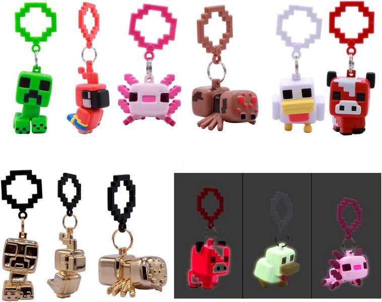 Minecraft Hátizsákra Akasztható Meglepetés Figura