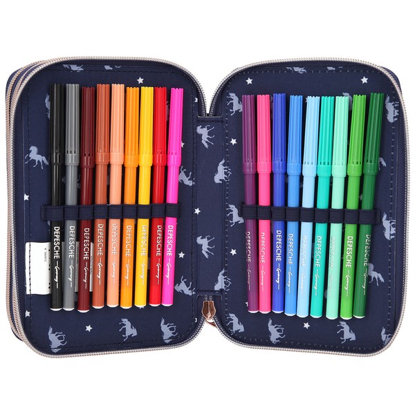 Miss Melody 3 emeletes Töltött Tolltartó Ledes