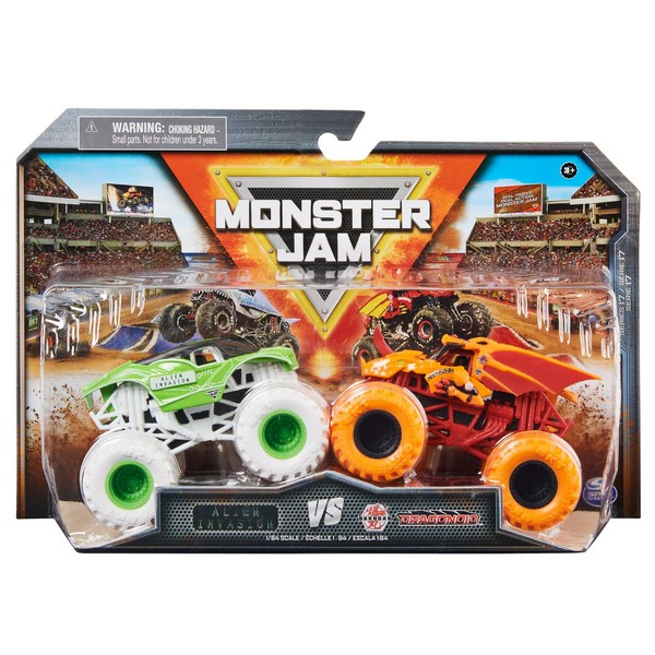 Monster Jam 1:64 kisautók 2-es csomag, többféle