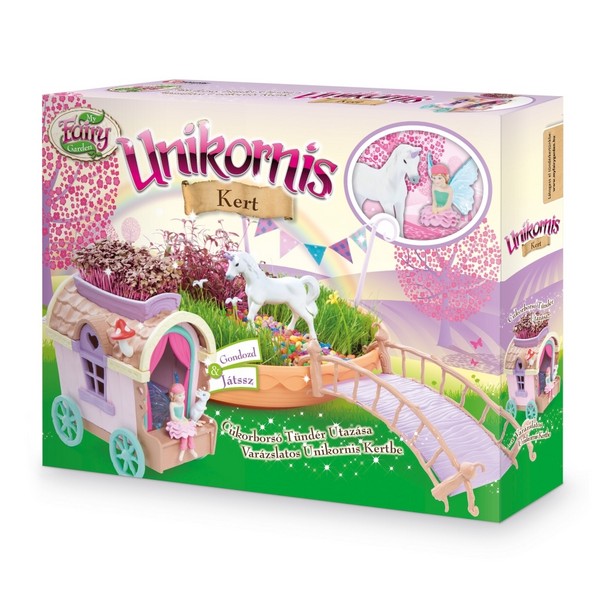 My Fairy Garden Unikornis Kert Ekhós Szekérrel