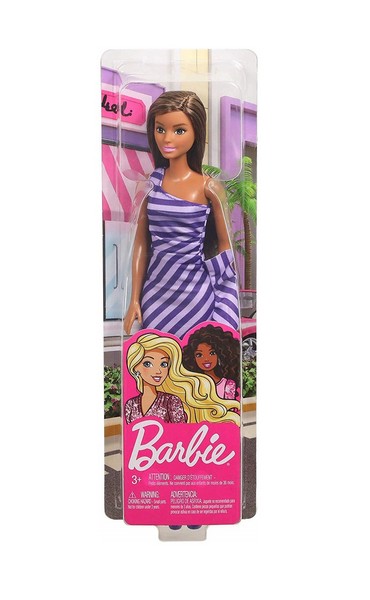 Parti Barbie Lila csíkos ruhában