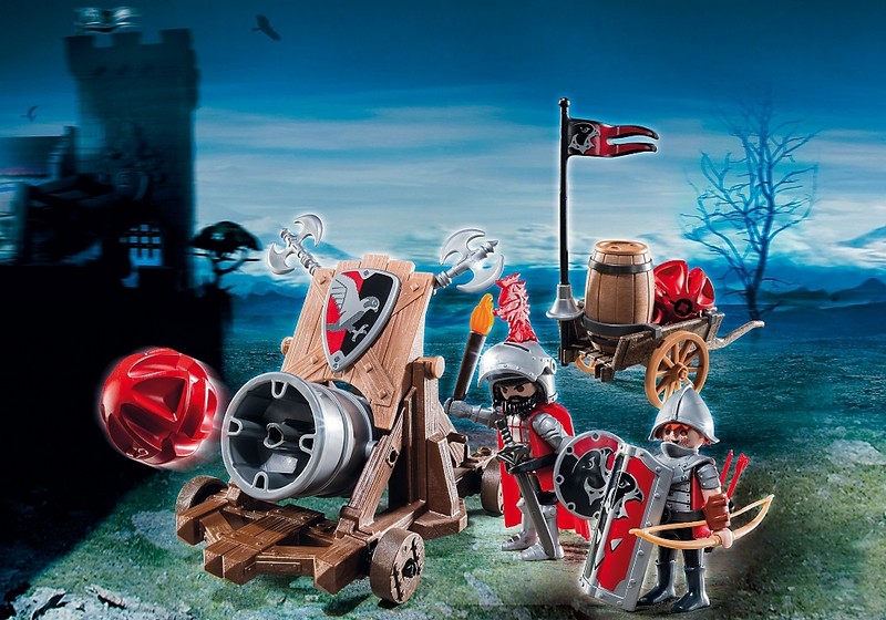 Playmobil 6038 Tűzgolyós faltörő, sólyom-lovagokkal