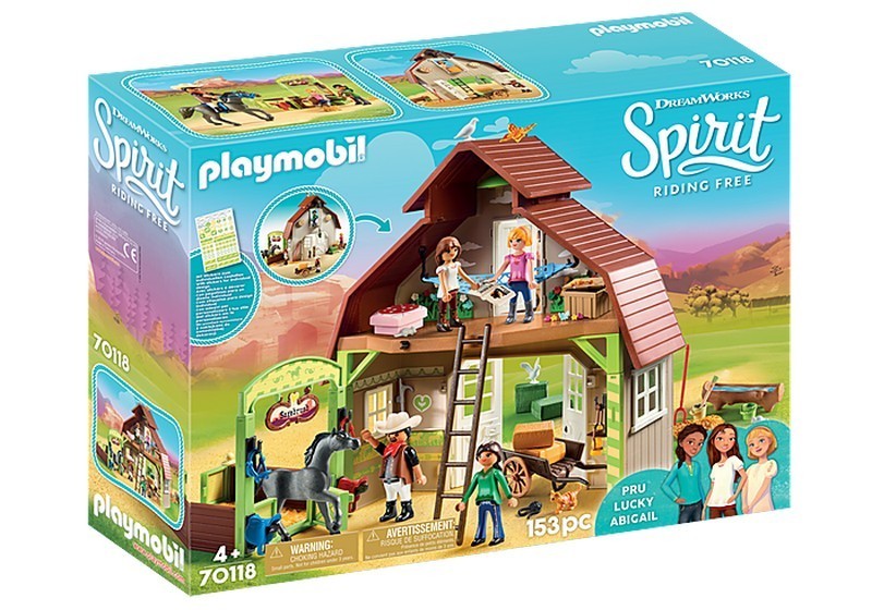 Playmobil 70118 Lucky, Prudi és Abigél istállója