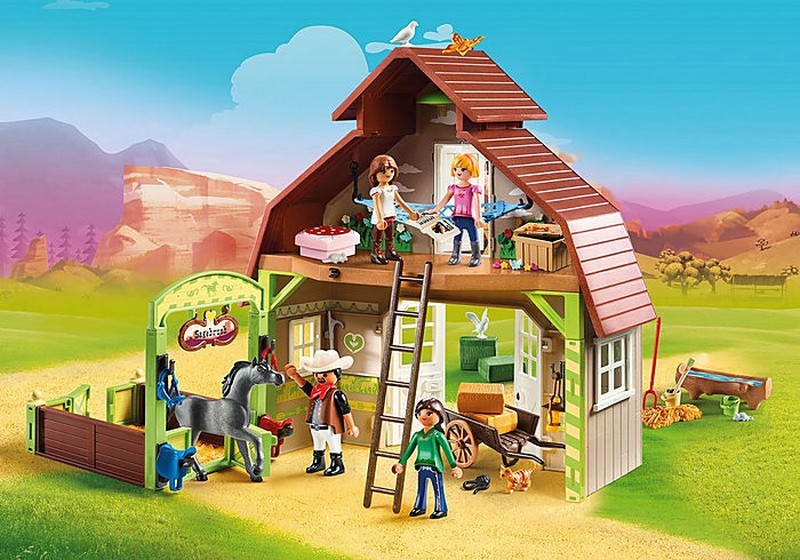 Playmobil 70118 Lucky, Prudi és Abigél istállója