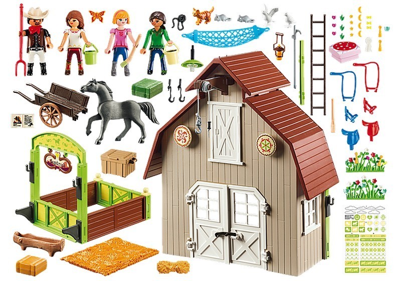 Playmobil 70118 Lucky, Prudi és Abigél istállója