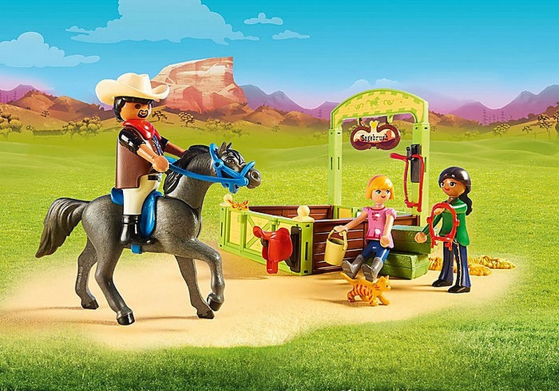 Playmobil 70118 Lucky, Prudi és Abigél istállója