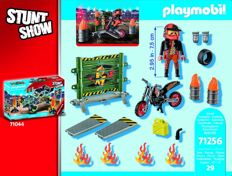 Playmobil 71256 Starter Pack - Kaszkadőr motorral és tüzes karikával