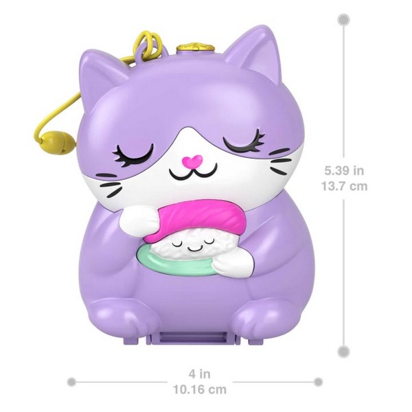 Polly Pocket Közepes Szett - Sushi Shop Cat Compact