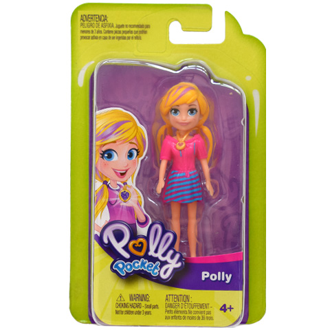 Polly Pocket baba - Polly kék csíkos szoknyában
