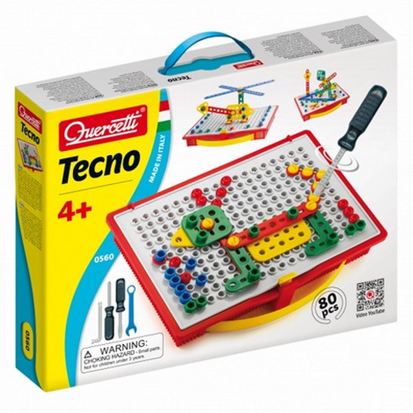 Quercetti Tecno építőszett 80 db-os