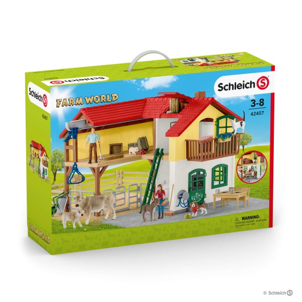 Schleich 42407 Falusi ház istállóval és állatokkal