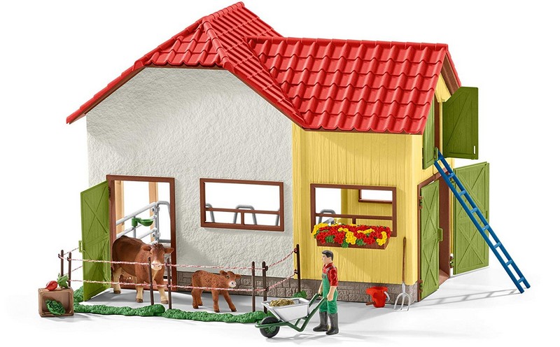 Schleich 42407 Falusi ház istállóval és állatokkal