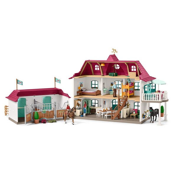 Schleich 42416 Nagy lovarda lakóházzal és istállóval