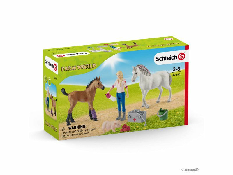 Schleich 42486 Orvoslátogatás Kancánál és Csikójánál