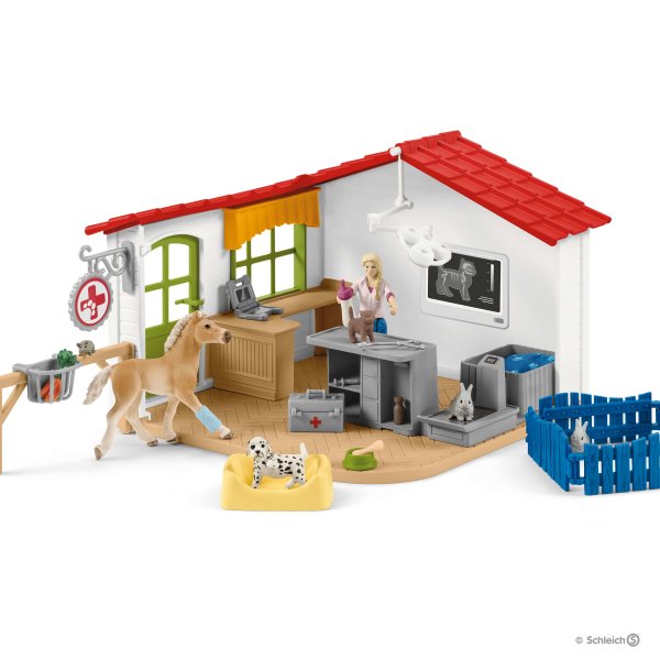 Schleich 42502 Állatorvosi rendelő háziállatokkal