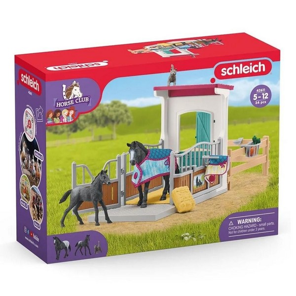 Schleich 42611 Ló Box Kancával és Csikóval