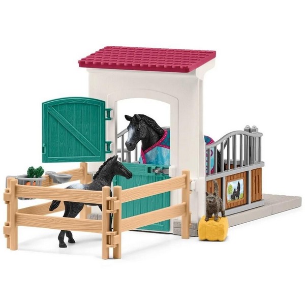 Schleich 42611 Ló Box Kancával és Csikóval