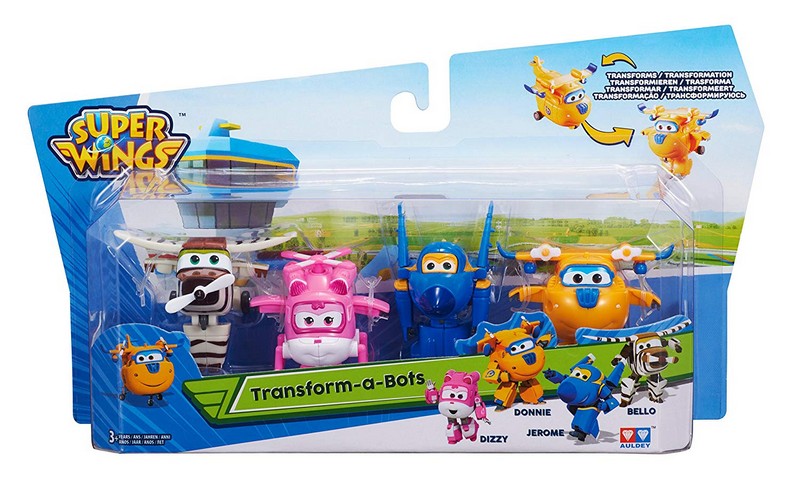 Super Wings Átalakuló Repülő 4 db - Dizzy, Donnie, Jerome, Bello