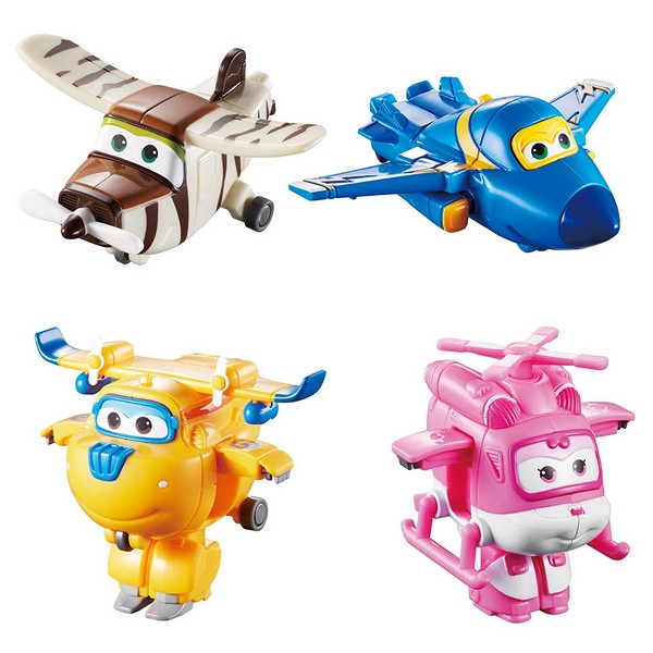 Super Wings Átalakuló Repülő 4 db - Dizzy, Donnie, Jerome, Bello