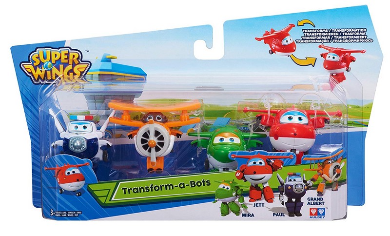 Super Wings Átalakuló Repülő 4 db - Mira, Jett, Paul, Grand Albert