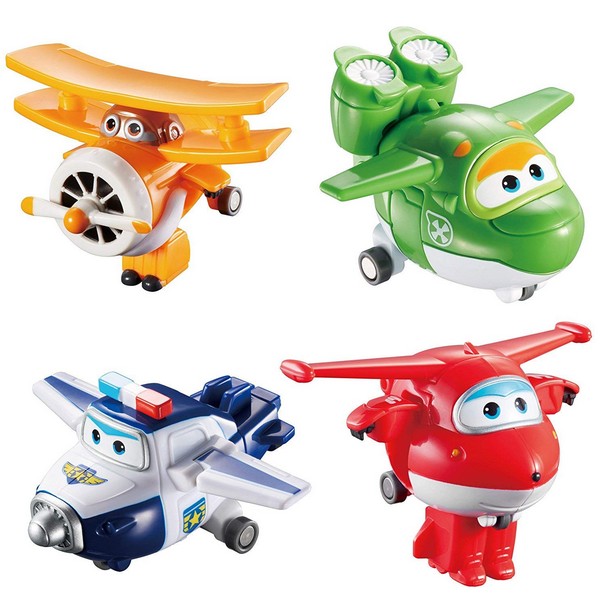 Super Wings Átalakuló Repülő 4 db - Mira, Jett, Paul, Grand Albert