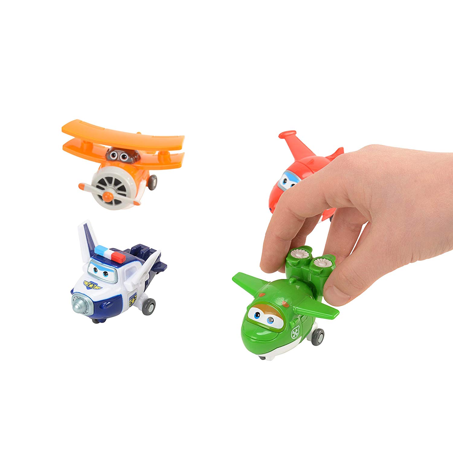 Super Wings Átalakuló Repülő 4 db - Mira, Jett, Paul, Grand Albert
