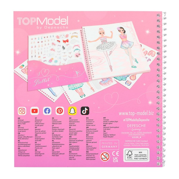 Topmodel Dress Me Up Matricás Füzet - Ballet