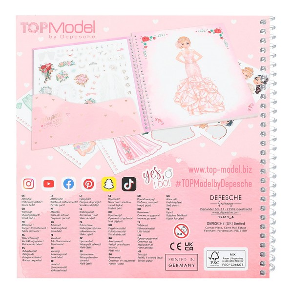 TOPModel Dress Me Up Matricás Füzet - Esküvő
