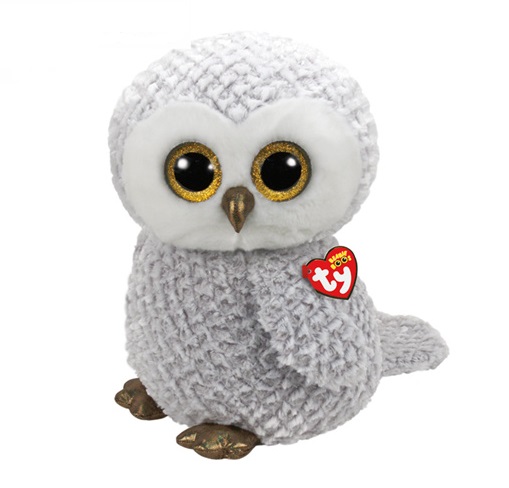 TY BOOS Owlette fehér bagoly plüss 42 cm