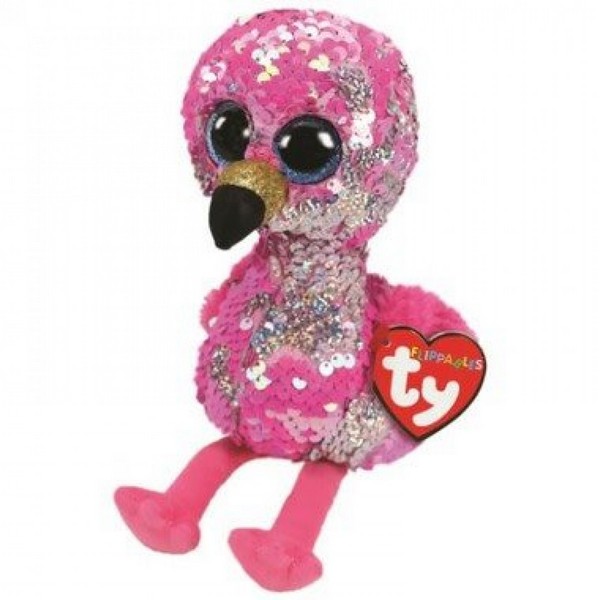 TY BOOS PINKY flamingó flitteres plüss 24 cm