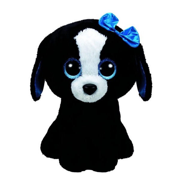 TY BOOS plüss Tracey 42 cm - fekete-fehér kutya
